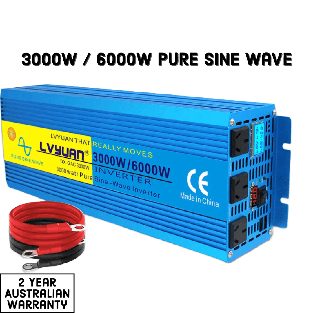 3000W Pure Sine Wave Power Inverter DC 12V 24V To AC 110V 120V - Dartello