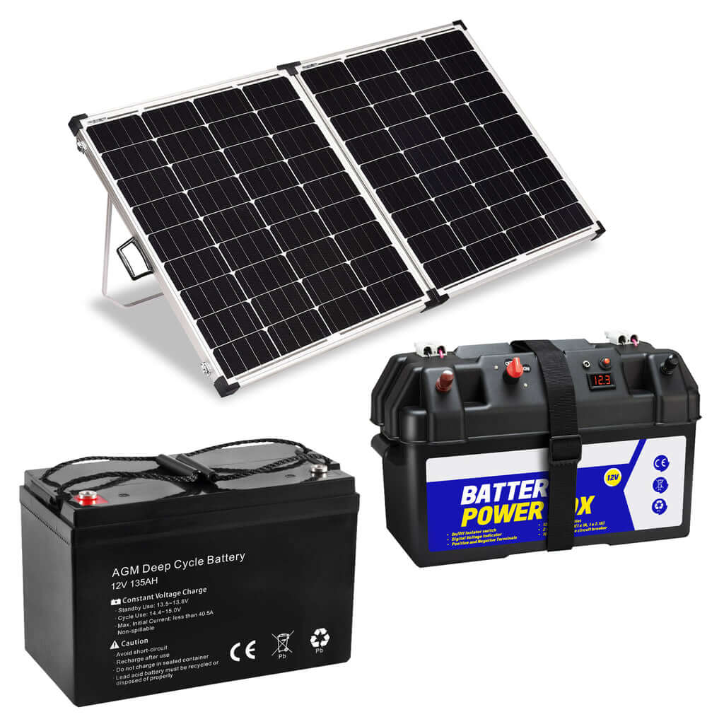 Deep Cycle AGM Power Line Battery 80 Ah, 12V Solar Battery, Solar Panels  for Motorhomes, Solar Panels for Caravans, Camping Shop