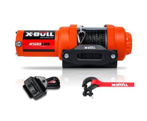 X-BULL Electric Winch 12v Synthetic Rope 4500LBS Wireless Remote